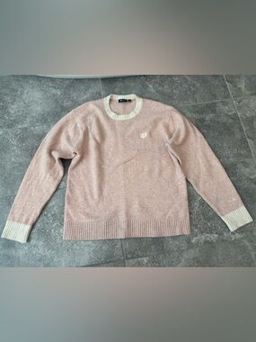 Uniqlo Kaws pink Sweater logo kid size 160 13-14Y pre owned